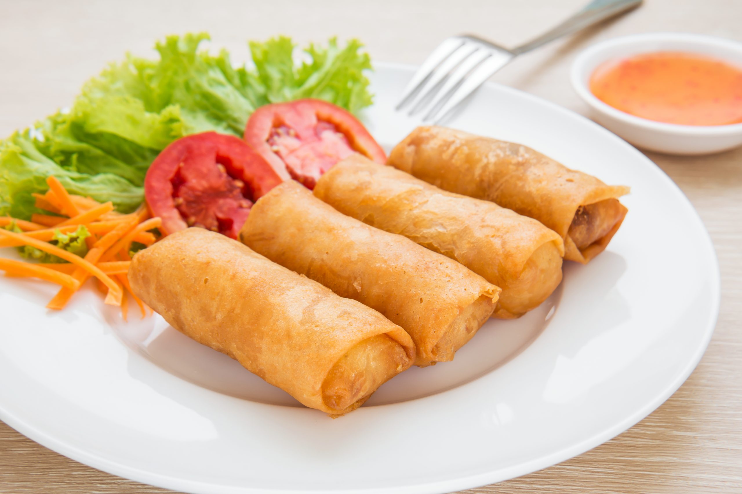 Oven-baked spring rolls