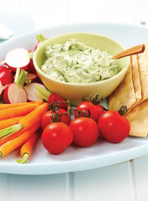 Basil and lemon dip