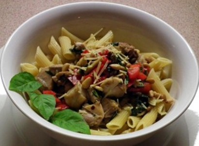 Pronto chicken and vegetable pesto pasta